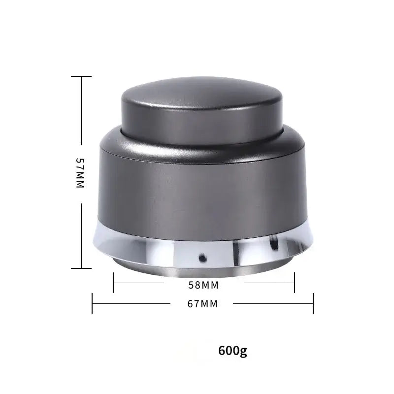 Black and stainless steel adjustable coffee tamper kitchen barista tool