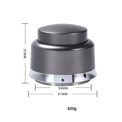 Black and stainless steel adjustable coffee tamper kitchen barista tool