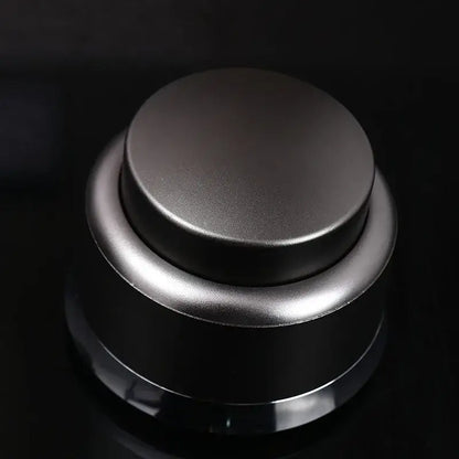 Black and stainless steel adjustable coffee tamper kitchen barista tool