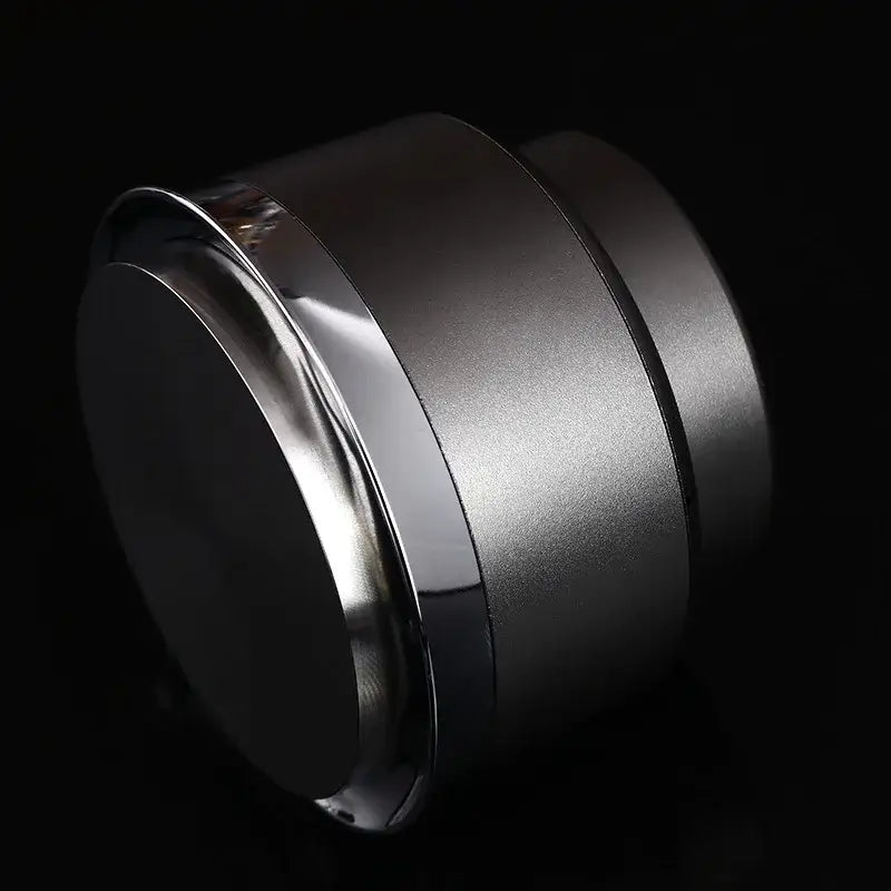 Black and stainless steel adjustable coffee tamper kitchen barista tool