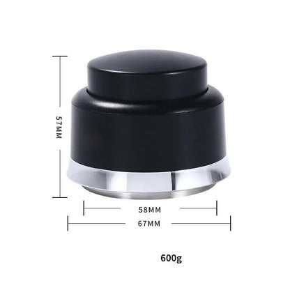 Black and stainless steel adjustable coffee tamper kitchen barista tool