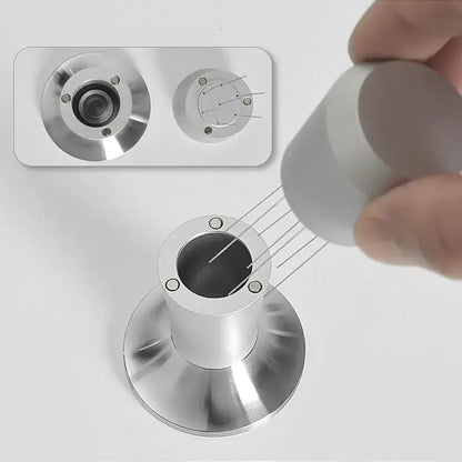Black and stainless steel coffee distributor tamper set kitchen tool