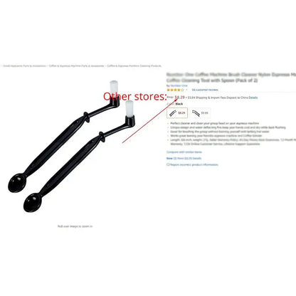 Black and white espresso machine coffee brush spoon kitchen tool