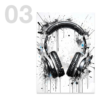 DecorBites™ Black and White Game Controller Wall Art