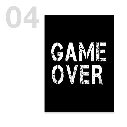 DecorBites™ Black and White Game Controller Wall Art
