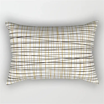 Black and white geometric wave line pillowcase set bedroom decor