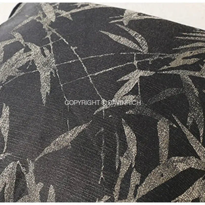 Black and white green jungle plants pillow cover living room suede