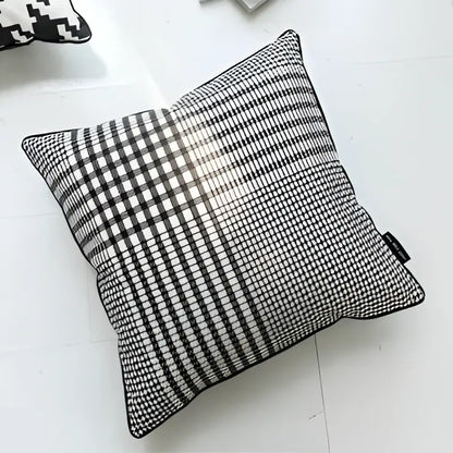 Black and white hounds tooth cushion cover living room throw pillow