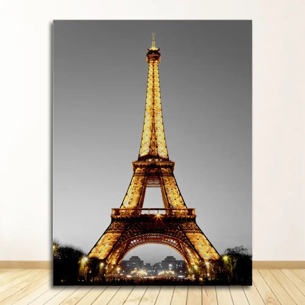 Eiffel tower black & white landscape canvas set living room wall art