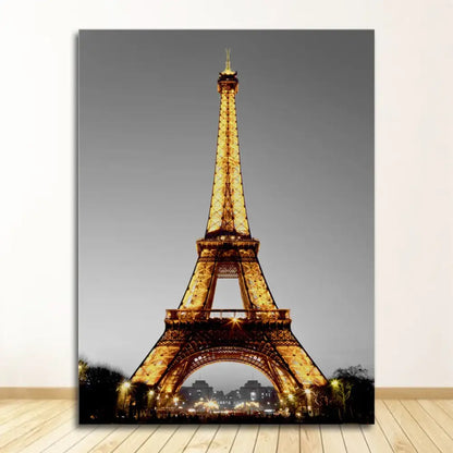 Eiffel tower black & white landscape canvas set living room wall art