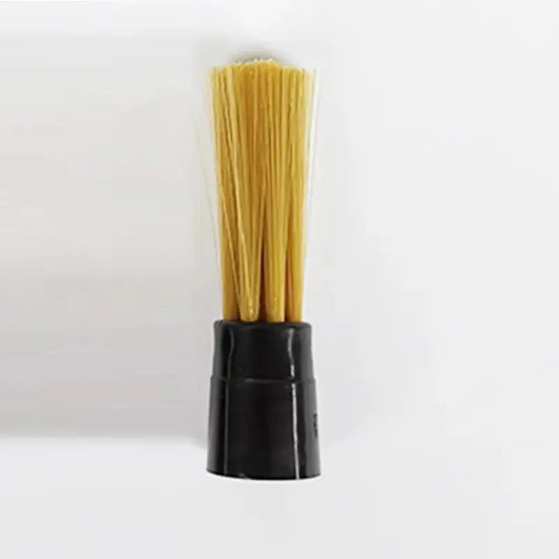 Black and yellow dual head coffee grinder brush kitchen cleaning tool