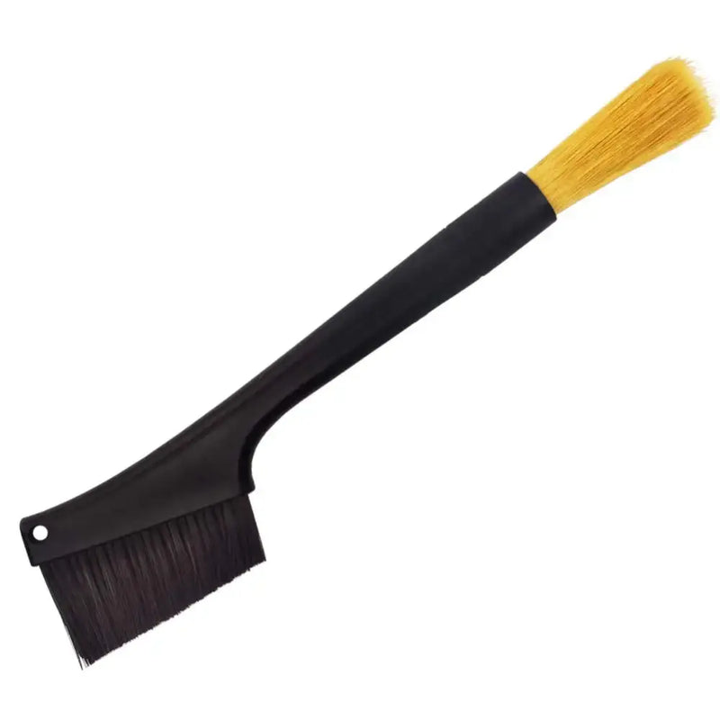 Black and yellow espresso machine cleaner brush kitchen tool