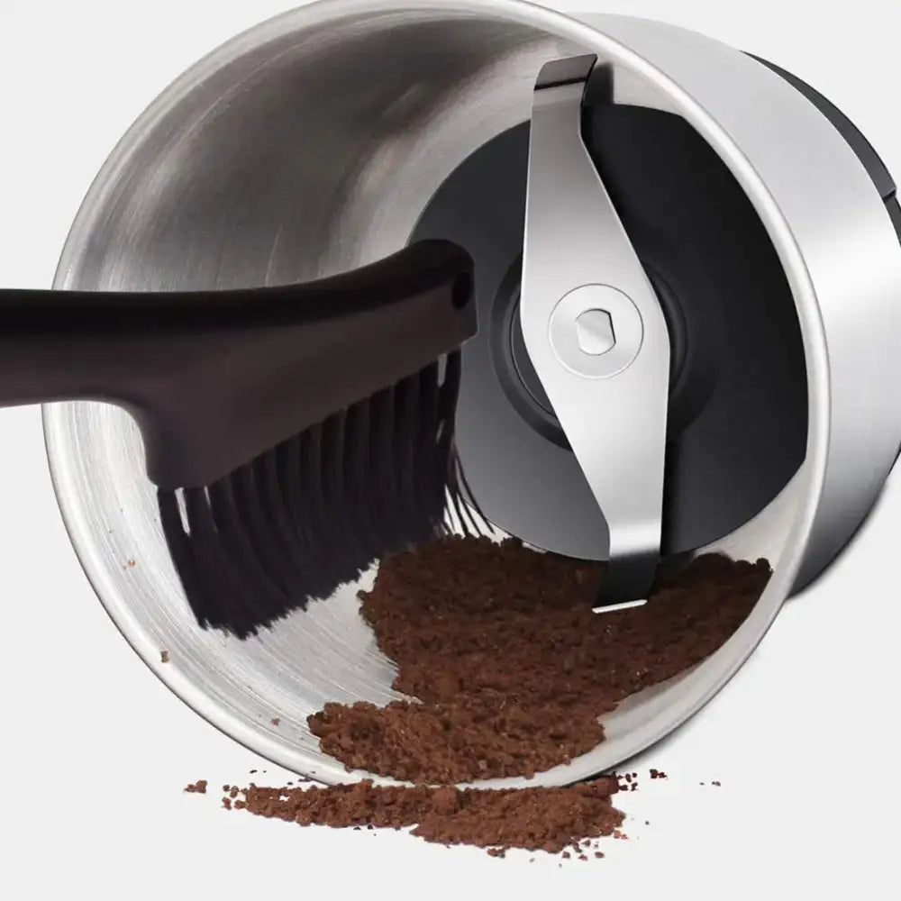 Black and yellow espresso machine cleaner brush kitchen tool