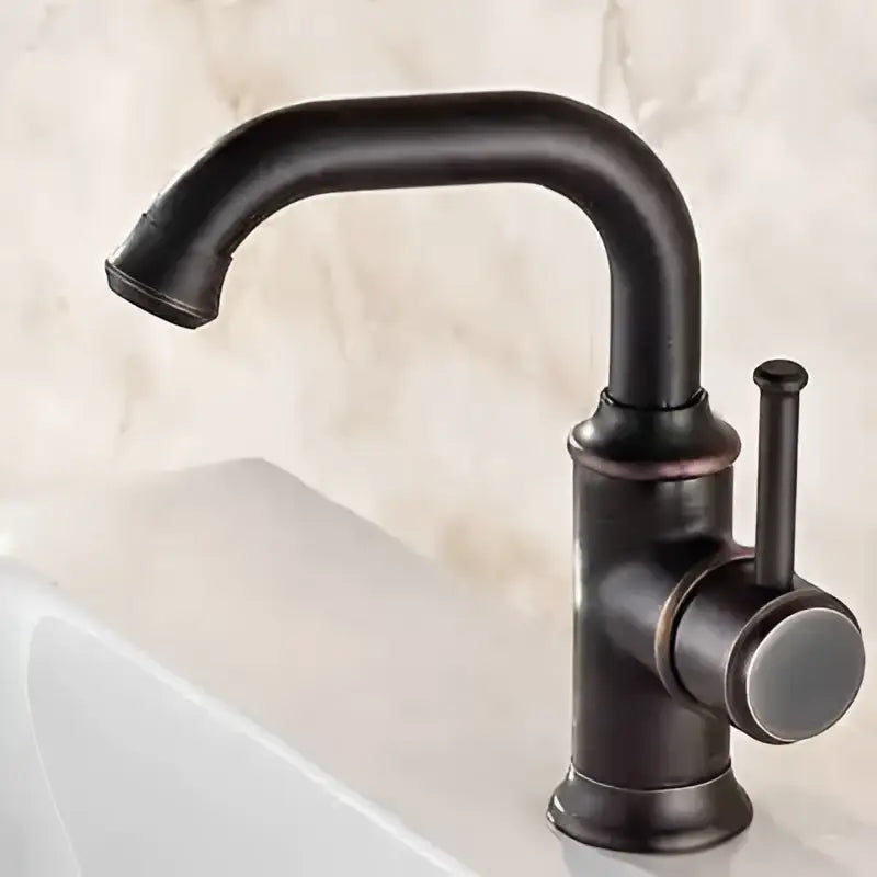 Black antique brass basin faucet matte black & copper kitchen mixer