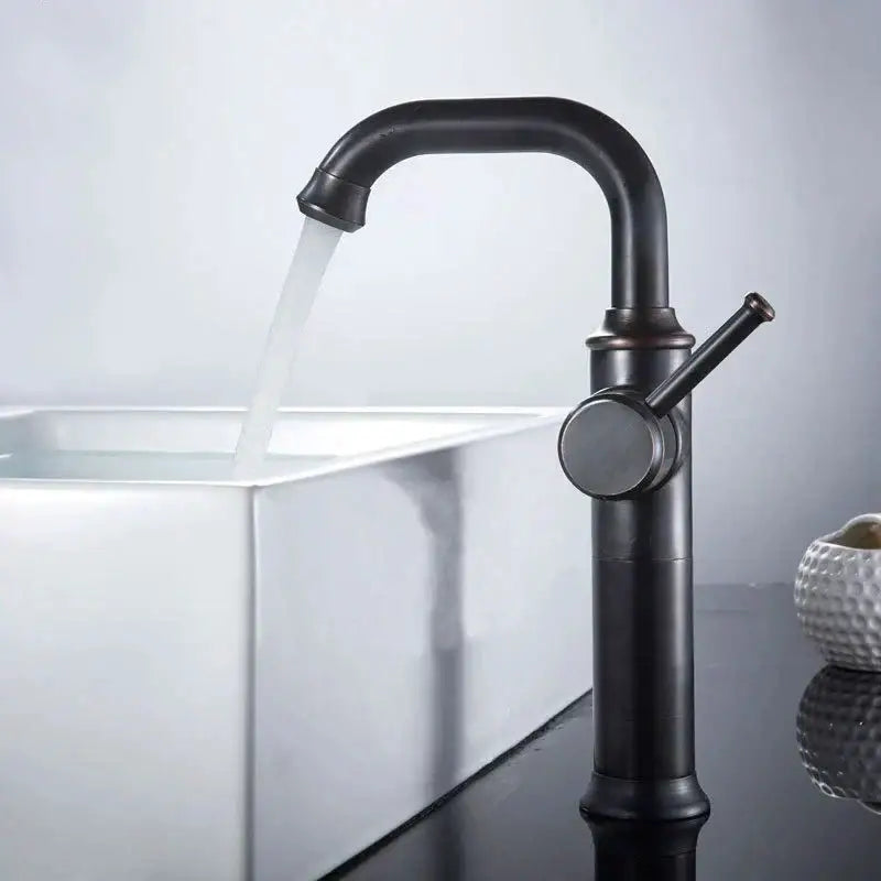 Black antique brass basin faucet matte black & copper kitchen mixer