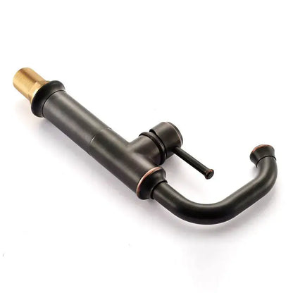 Black antique brass basin faucet matte black & copper kitchen mixer
