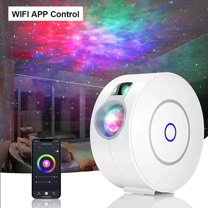 Black aurora galaxy projector night light bedroom smart star lamp