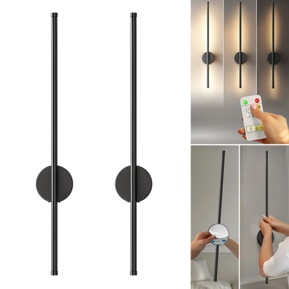 DecorBites™ Black Battery Operated Wall Sconces (SET OF 2)