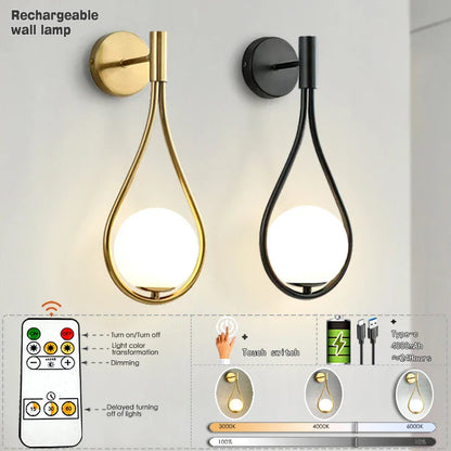 DecorBites™ Black Battery Operated Wall Sconces With Remote