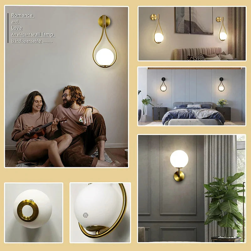 DecorBites™ Black Battery Operated Wall Sconces With Remote