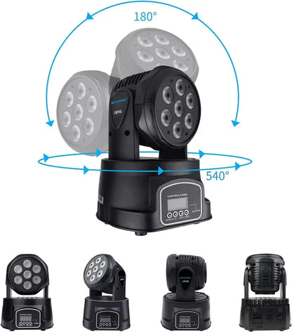 Black big dipper rgbw mini moving head party light set for bar room