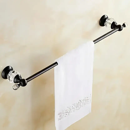 Black brass & crystal bathroom accessories set – bathroom hardware