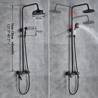 Black bronze bathroom shower set with handheld spray – bathroom