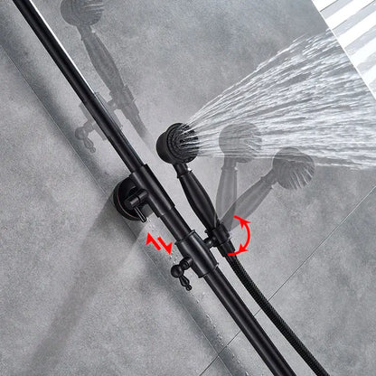 Black bronze bathroom shower set with handheld spray – bathroom