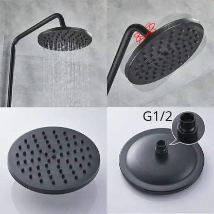 Black bronze bathroom shower set with handheld spray – bathroom