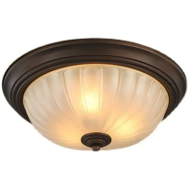 Black bronze ribbed glass ceiling light for kitchen and bedroom