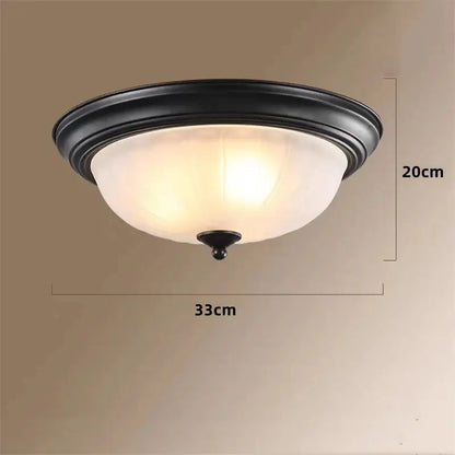 Black bronze ribbed glass ceiling light for kitchen and bedroom