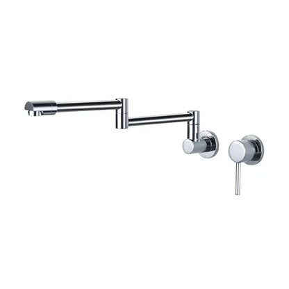 Black brushed gold kitchen pot filler wall mounted dual handle tap
