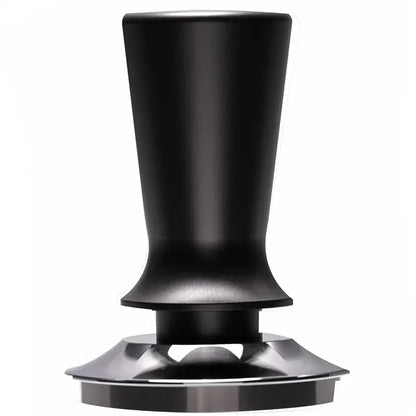 Black calibrated espresso coffee tamper kitchen spring handle tool