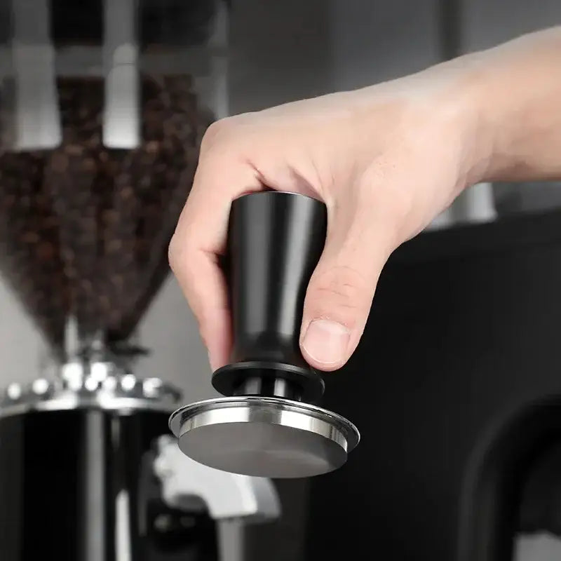 Black calibrated stainless steel espresso tamper set kitchen tool