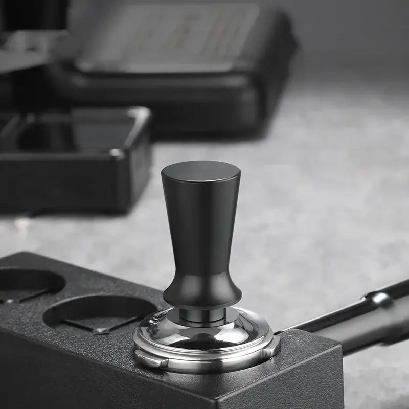 Black calibrated stainless steel espresso tamper set kitchen tool