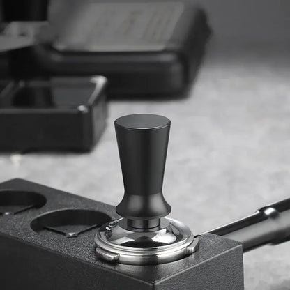 Black calibrated stainless steel espresso tamper set kitchen tool