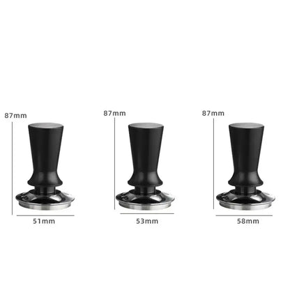 Black calibrated stainless steel espresso tamper set kitchen tool