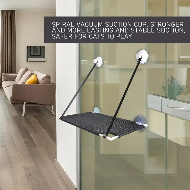 Black cat window suction hanging bed living room hammock