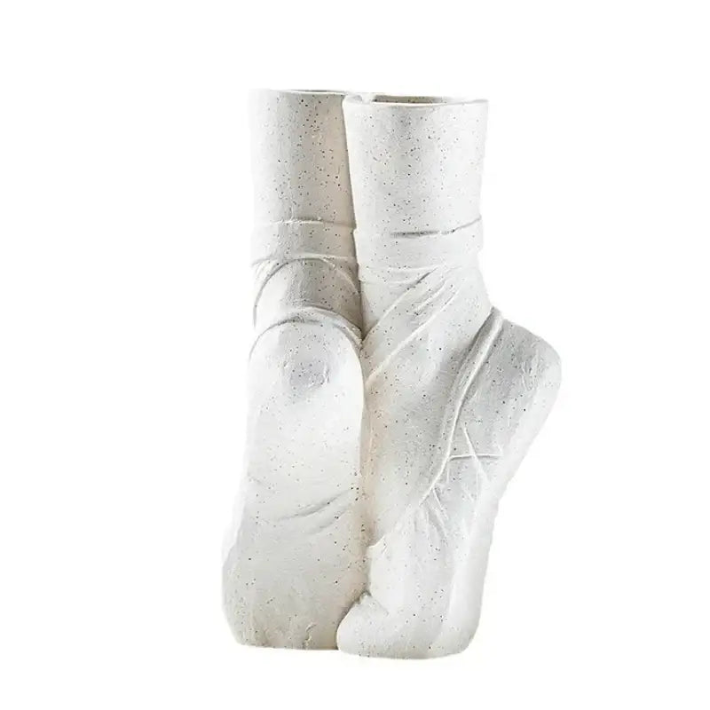 Black ceramic ballet shoes vase bedroom decor