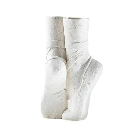 Black ceramic ballet shoes vase bedroom decor