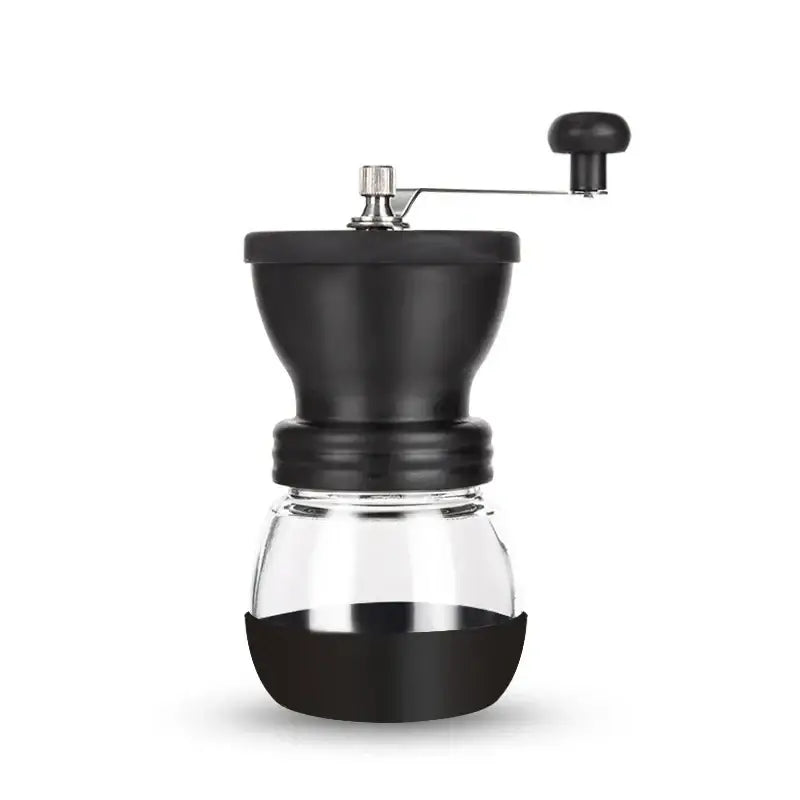 Black ceramic hand rocking coffee grinder kitchen manual mill