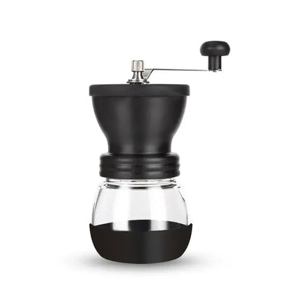 Black ceramic hand rocking coffee grinder kitchen manual mill