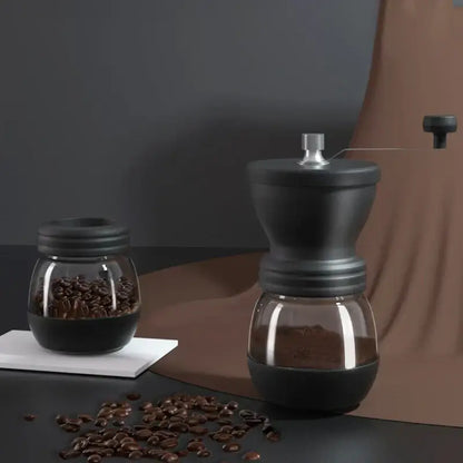Black ceramic hand rocking coffee grinder kitchen manual mill