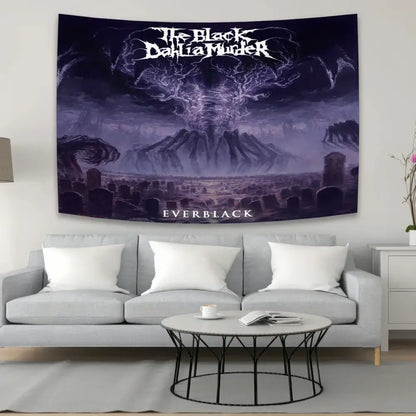 Black dahlia murder metal band tapestry studio wall decor