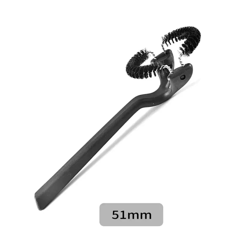 Black dual bristle espresso machine cleaning brush kitchen barista tool