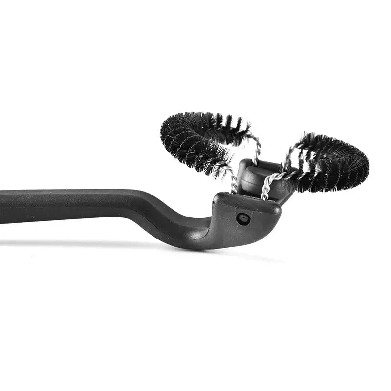 Black dual bristle espresso machine cleaning brush kitchen barista tool