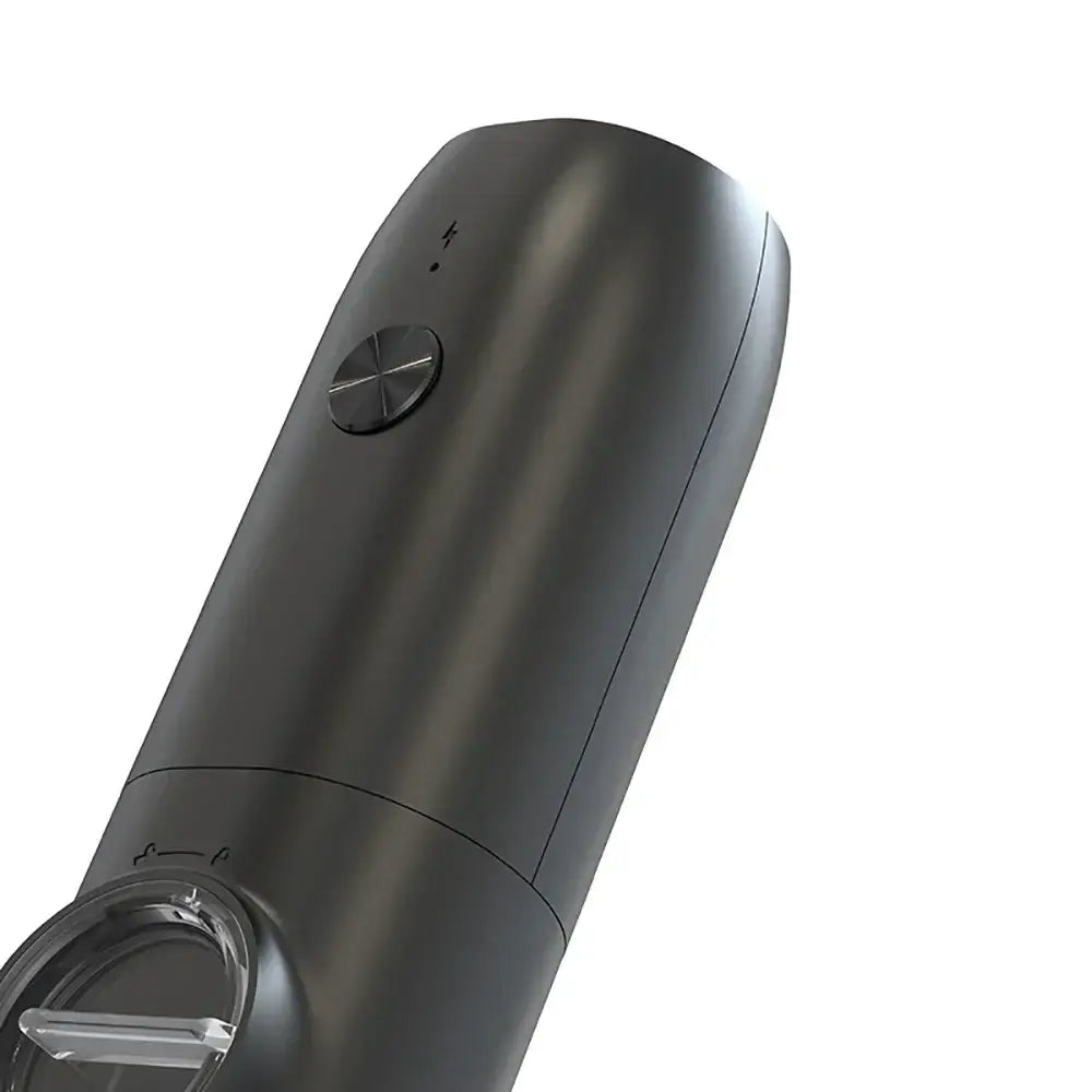 Black electric salt pepper grinder set kitchen usb rechargeable