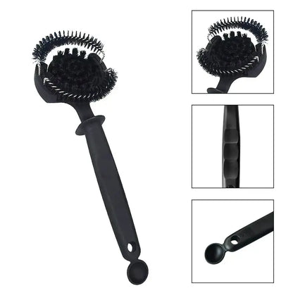 Black espresso machine brewing head cleaner set with spoon kitchen brush