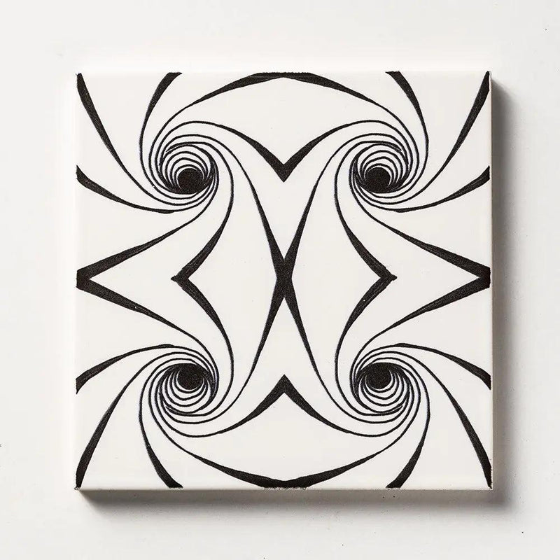 Black Glossy Ceramic Tiles 6x6