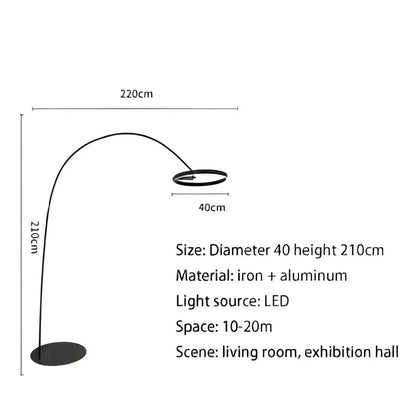 Black & gold arched floor lamp living room grote dimbare